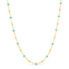 Turquoise Enamel and Bead Necklace
