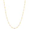 Pink Enamel and Bead Necklace