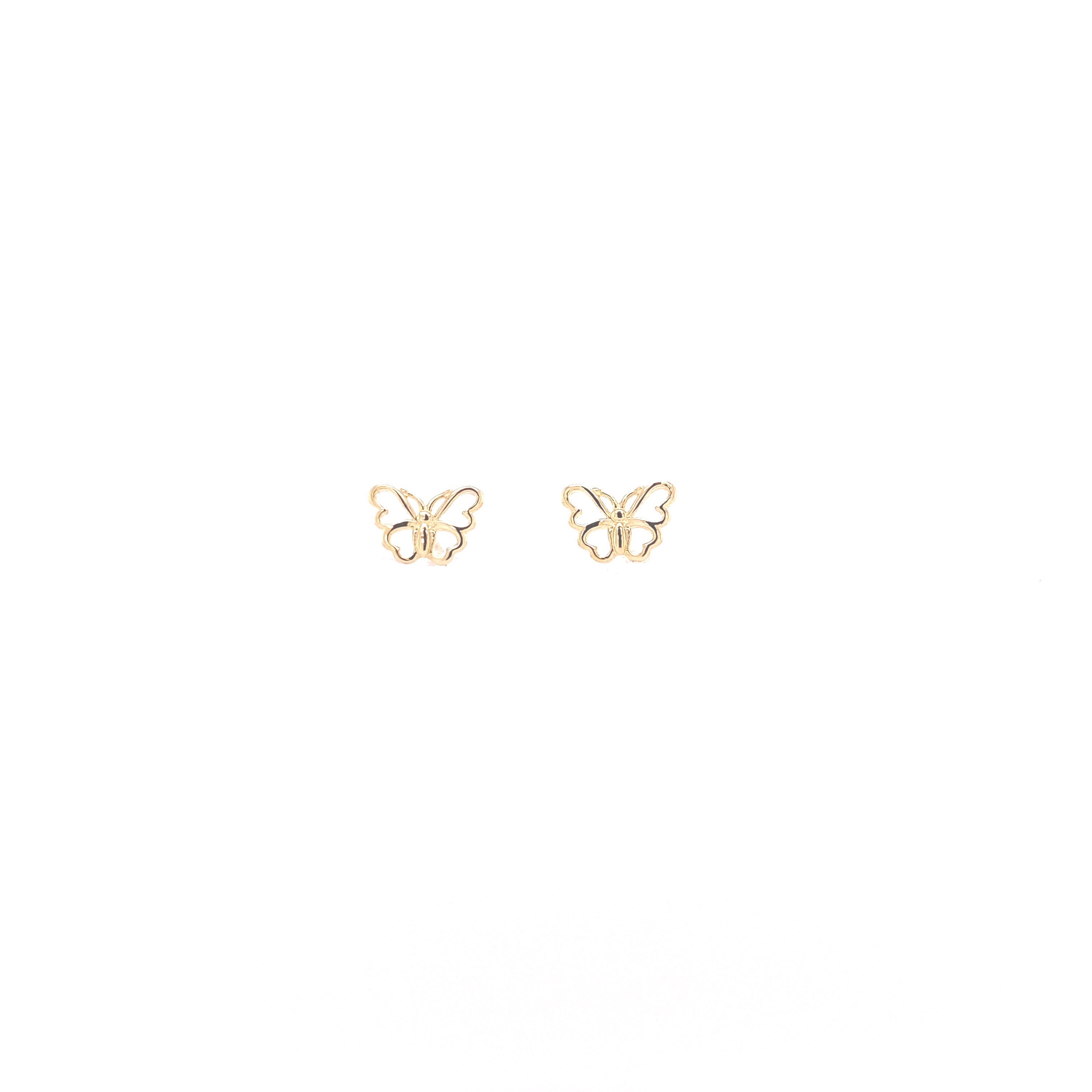 14K Gold Butterfly Stud Earrings