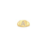 Personalized Diamond Initial Signet Ring