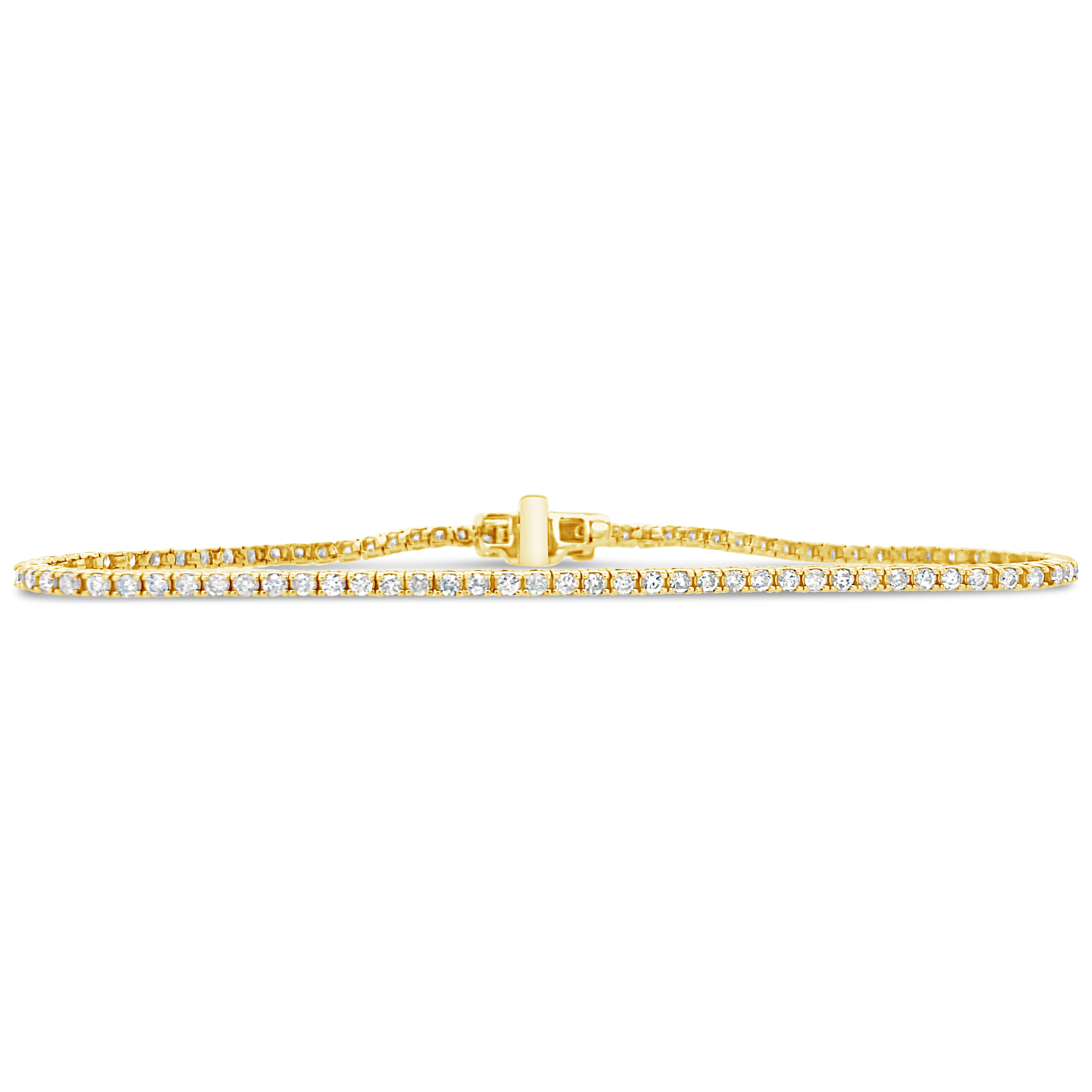 14K Gold Mini Diamond Tennis Bracelet