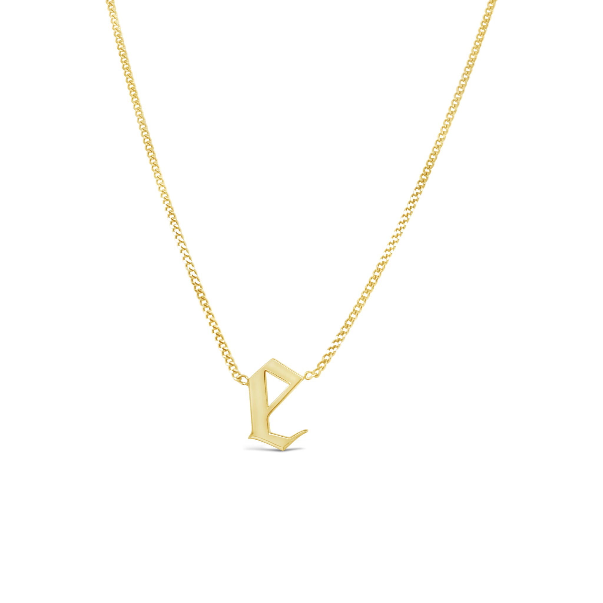 Gothic Initial Necklace in 18K Gold Vermeil - MYKA
