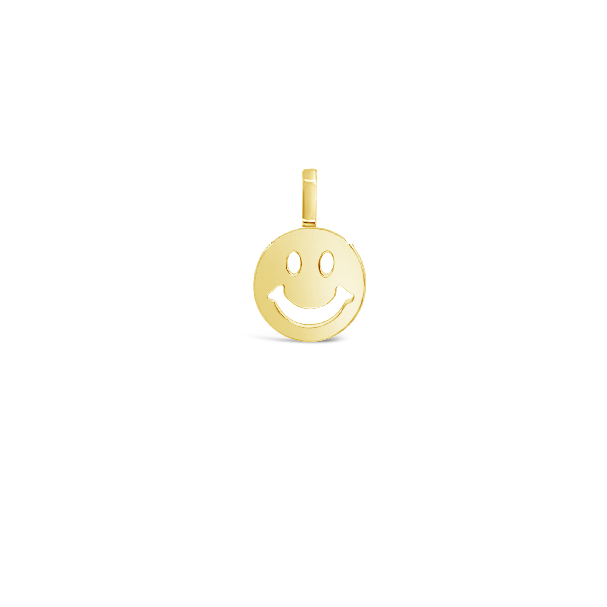 14K Gold Happy Face Pendant Charm