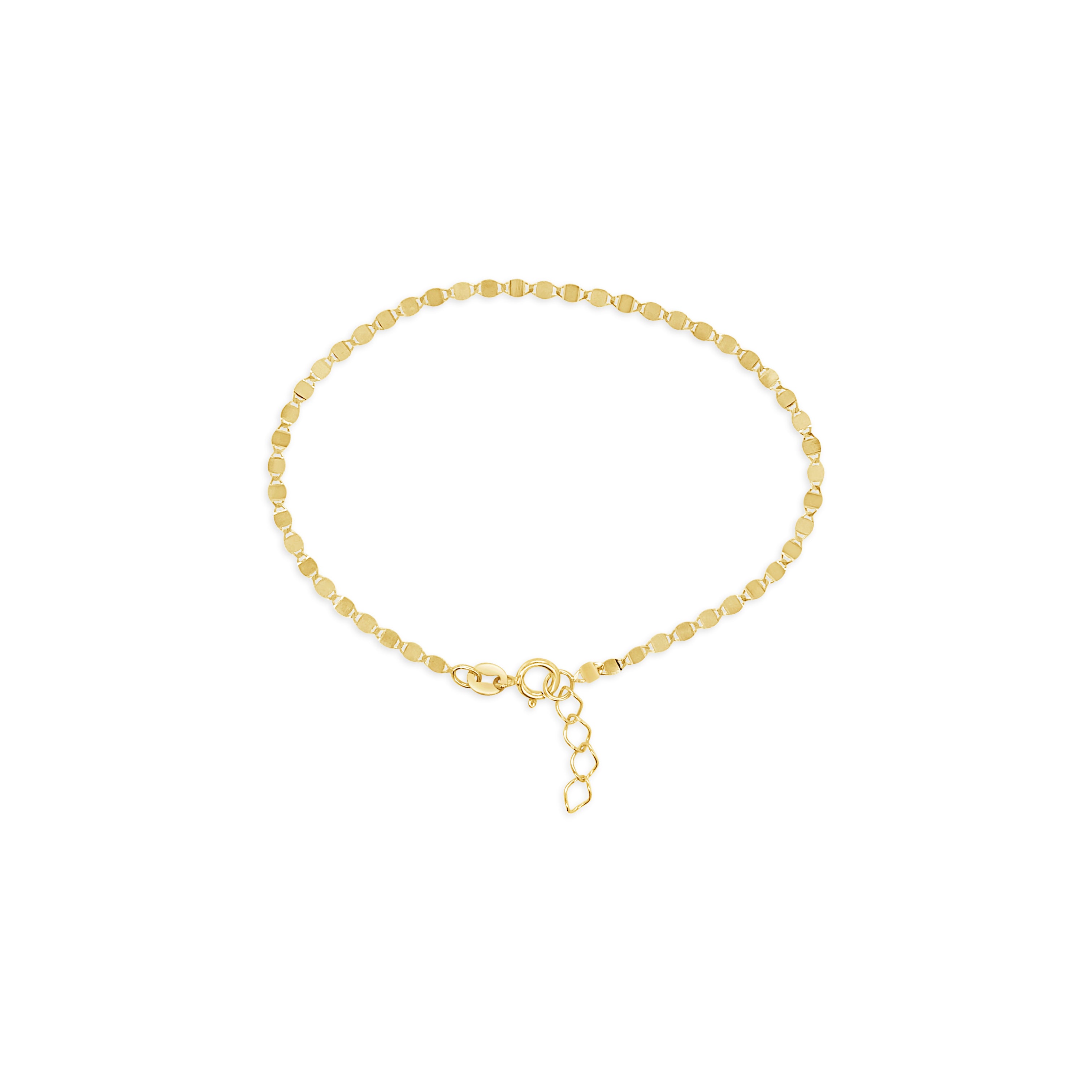 Sleek Flat Mirror Chain Bracelet by Jessica Jewellery in radiant gold.
