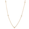 Jessica Jewellery's diamond bezel station necklace glinting in natural light.