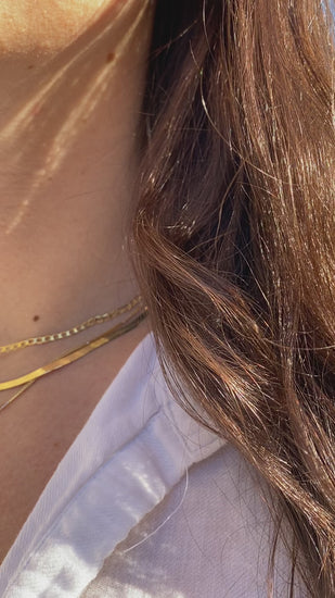 Fashion model showcasing Jessica Jewellery's diamond initial charm necklace.
