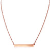 Rose gold bar necklace by Jessica Jewellery. 