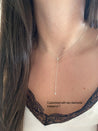 Diamond Bezel Lariat Necklace