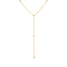 Diamond Bezel Lariat Necklace - Jessica Jewellery