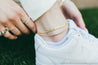 Flat Mirror Link Gold Anklet