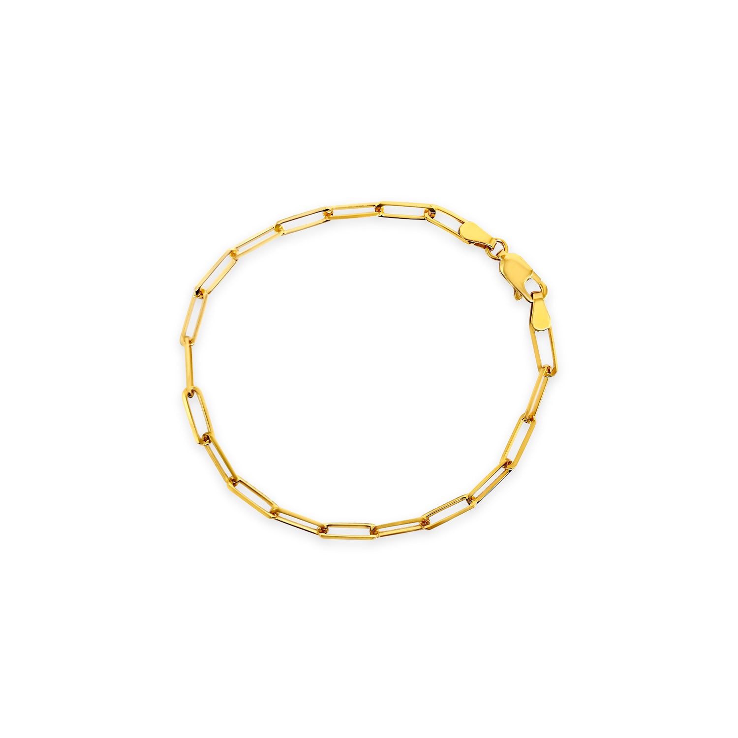 Gold Paperclip Bracelet - Jessica Jewellery
