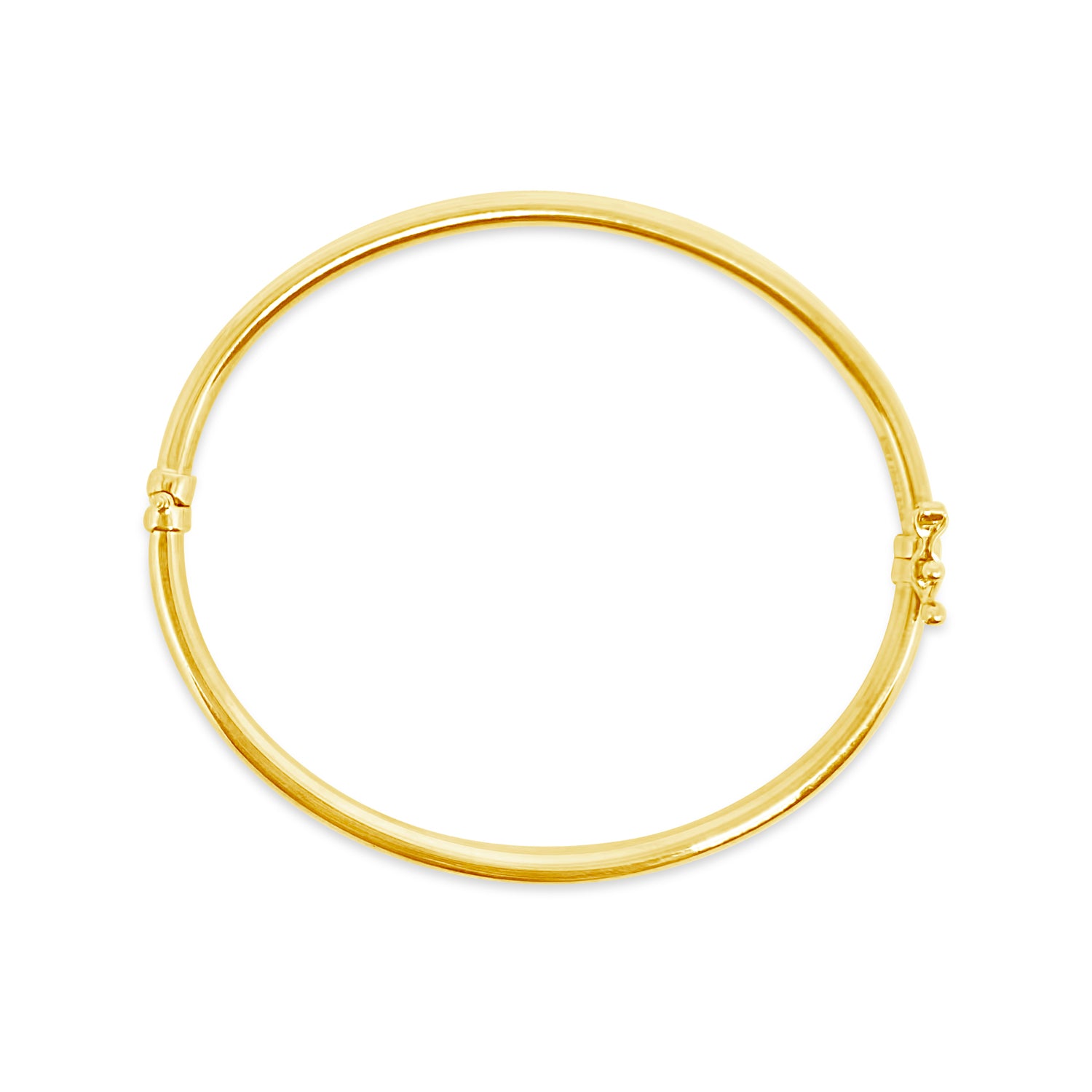10K White Gold 3mm Bangle