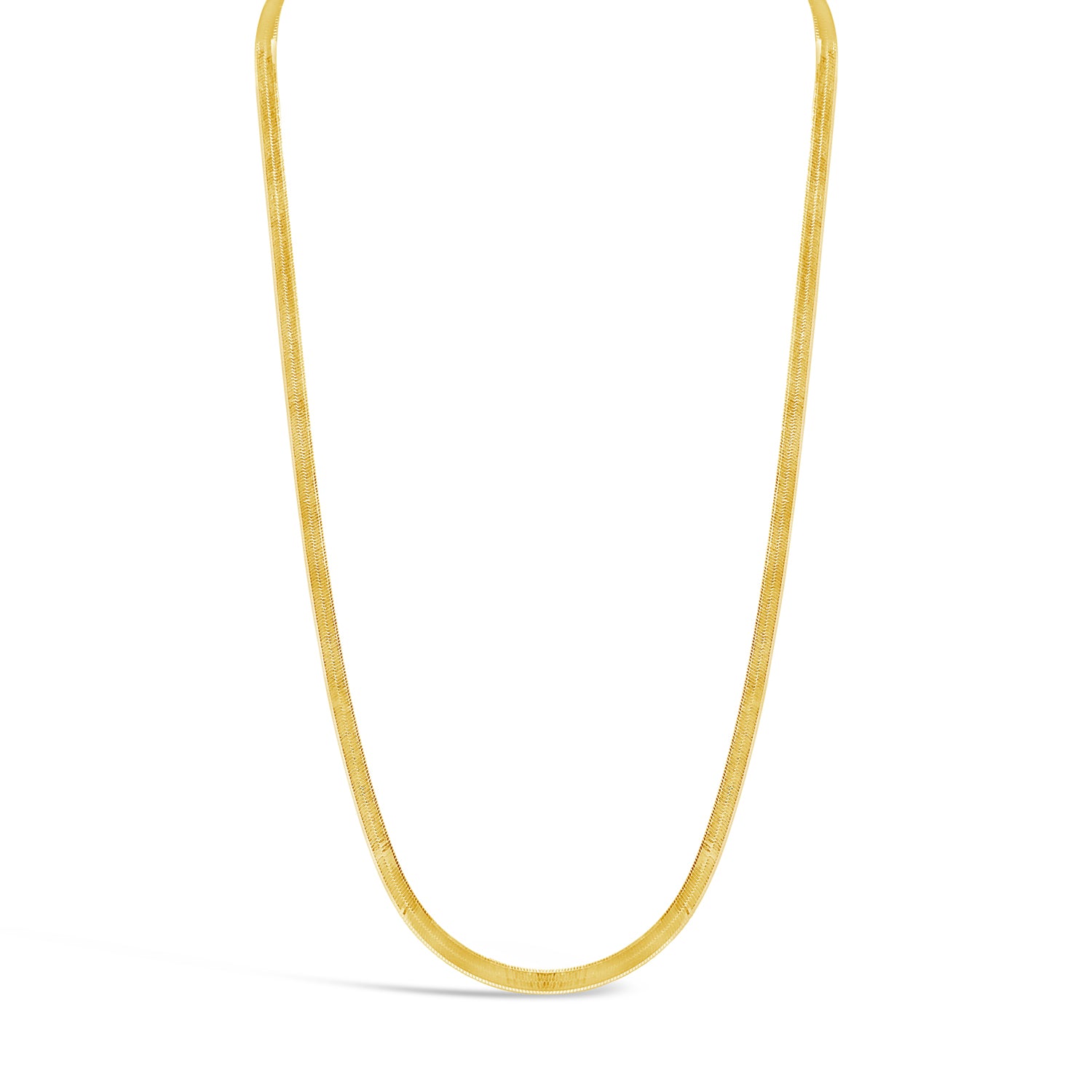 10K Gold Herringbone Chain Necklace