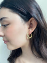 Gold Croissant Hoops