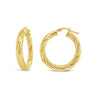 4mm Twisted Gold Hoops
