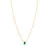 Floating Emerald Teardrop Solitaire Necklace