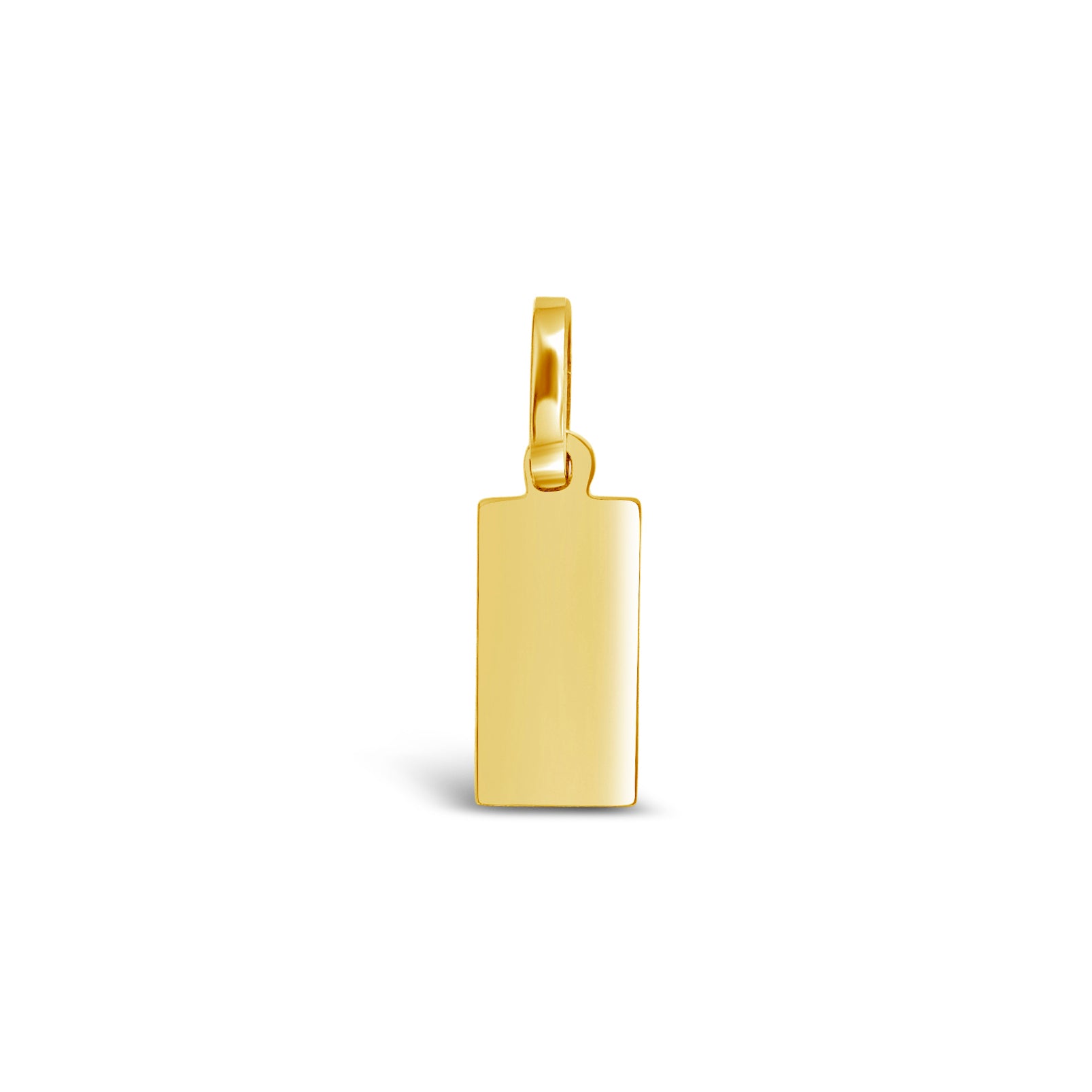 10K Gold Thin Rectangular Charm