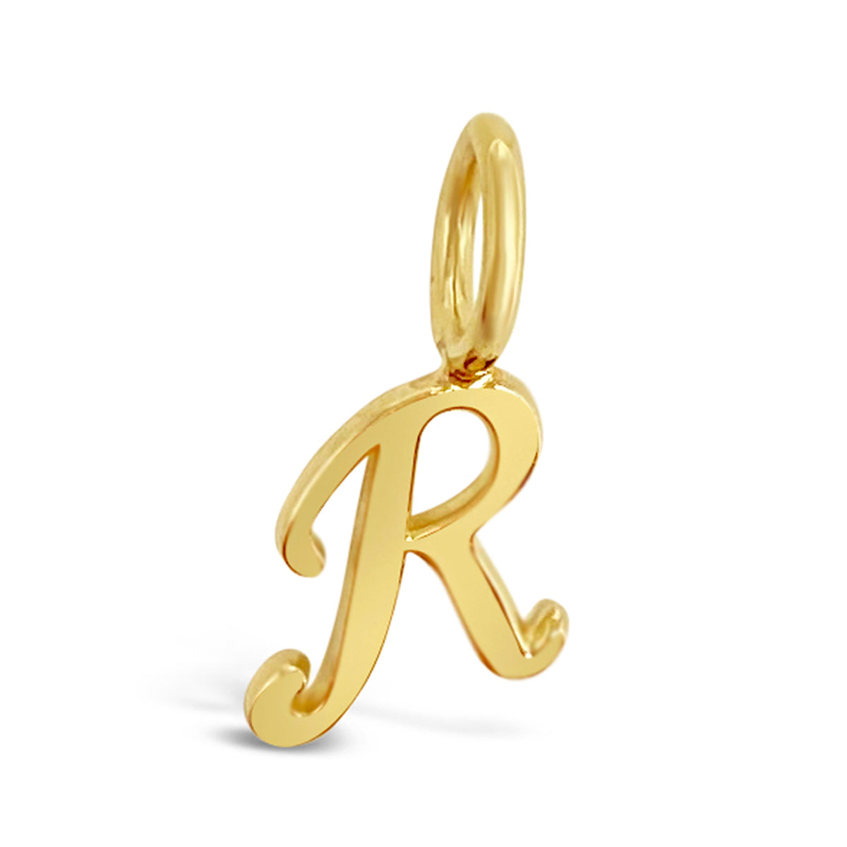 14K Gold Script Gold Initial Charm