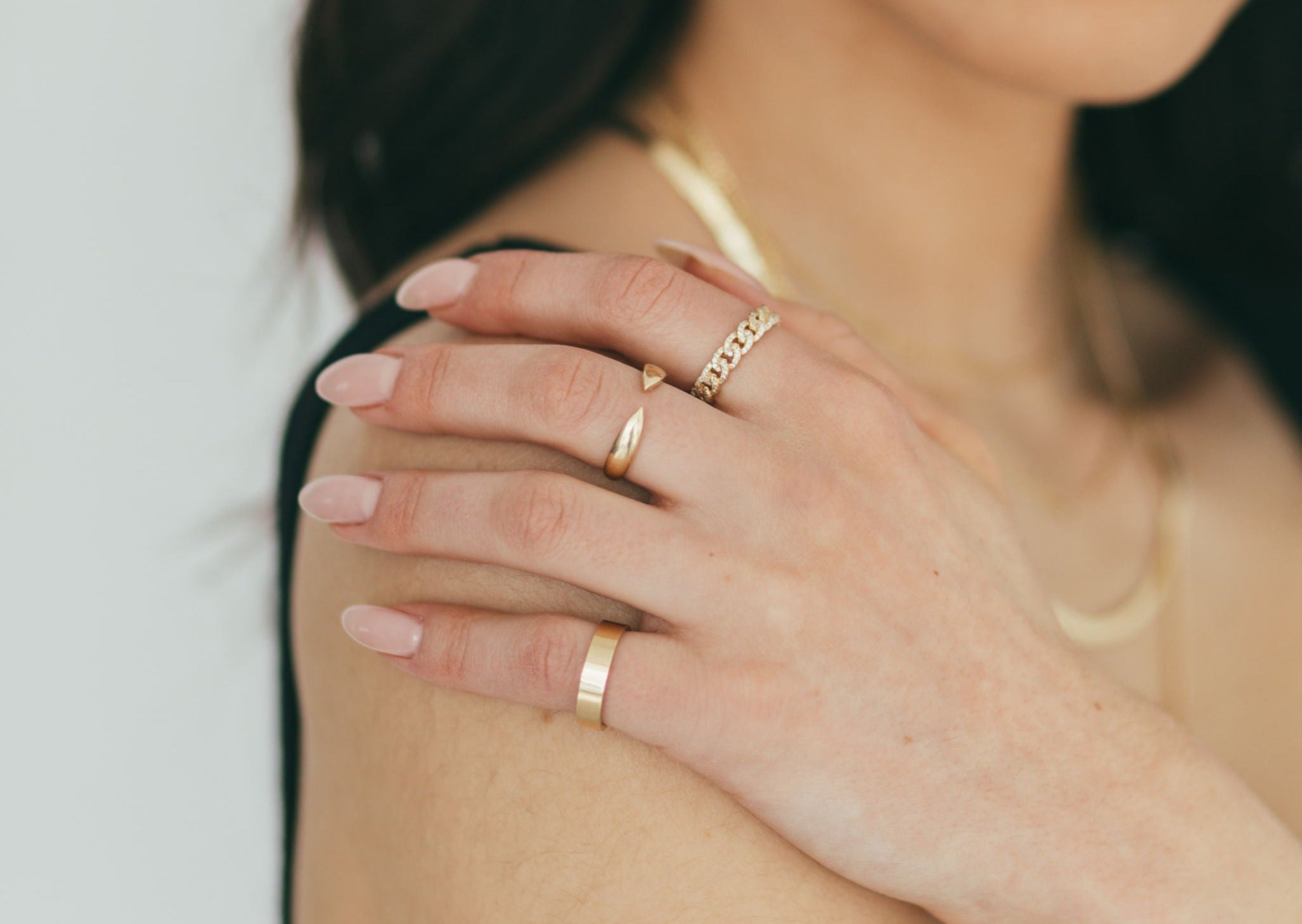Diamond Curb Ring