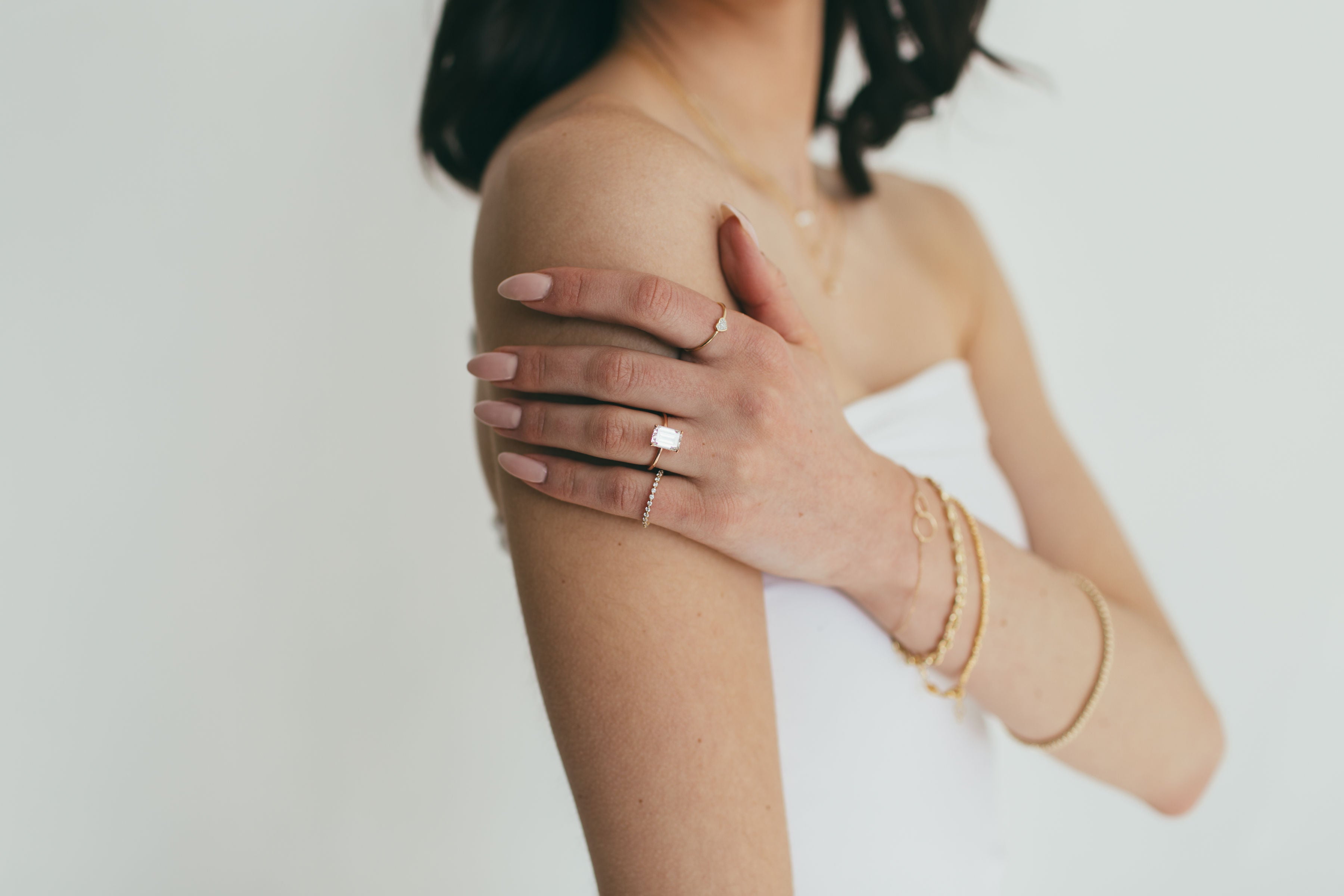 14K Gold Single Prong Diamond Ring