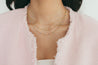 Pink Enamel and Bead Necklace