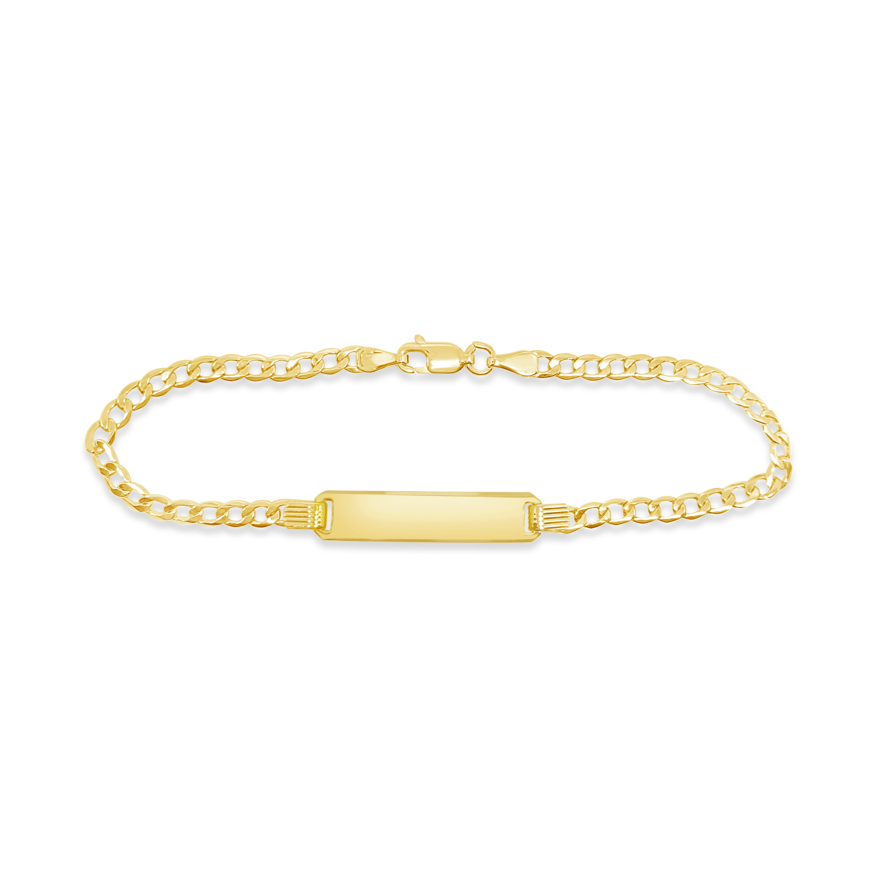 10K Gold Mini Curb ID Bracelet