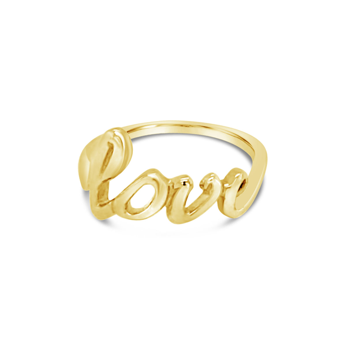 10K Gold Script Love Ring