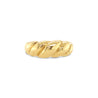 Gold Dome Croissant Ring
