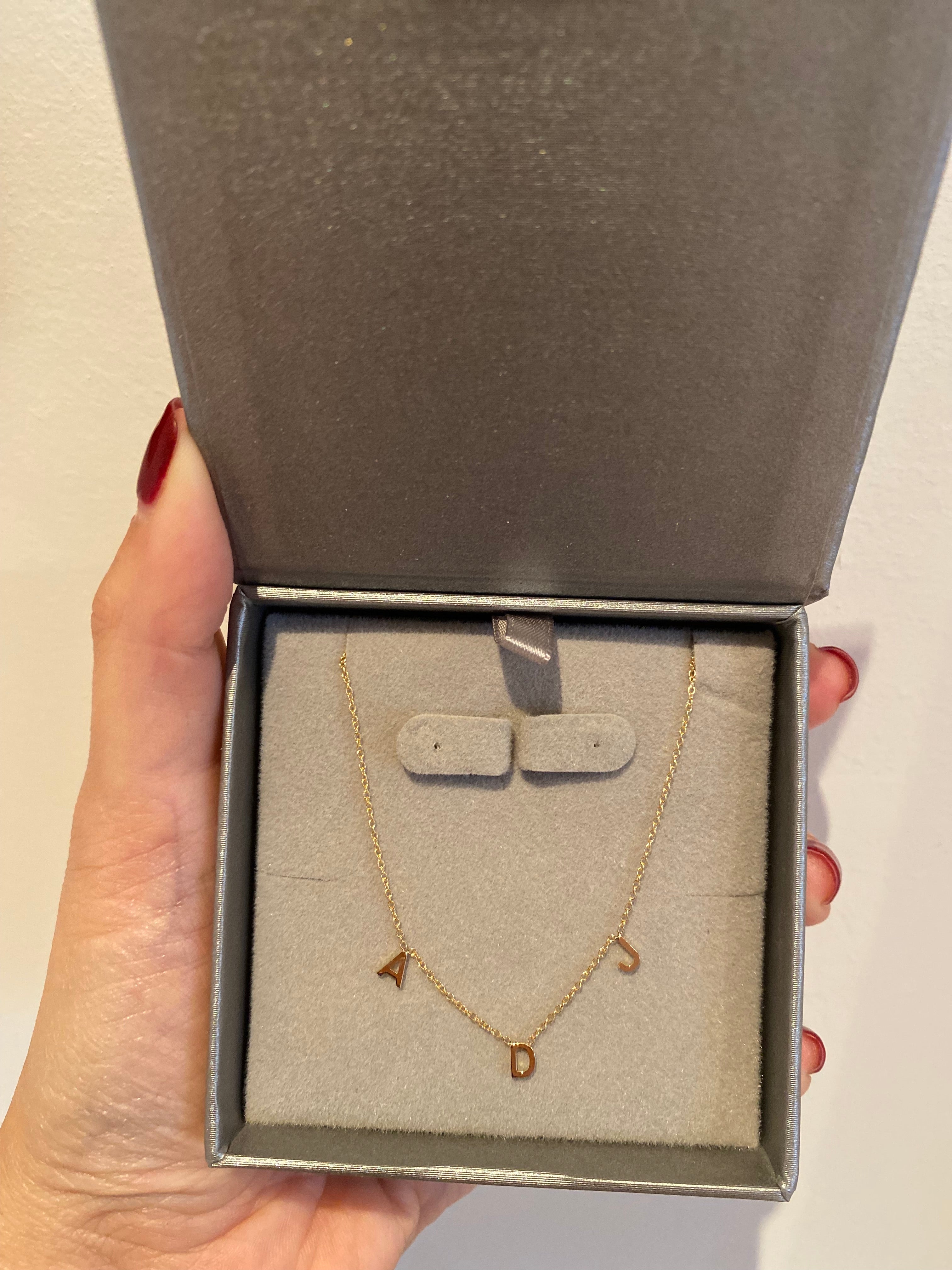 14K Gold Centered Initial Necklace