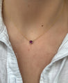 Bezel Birthstone Necklace