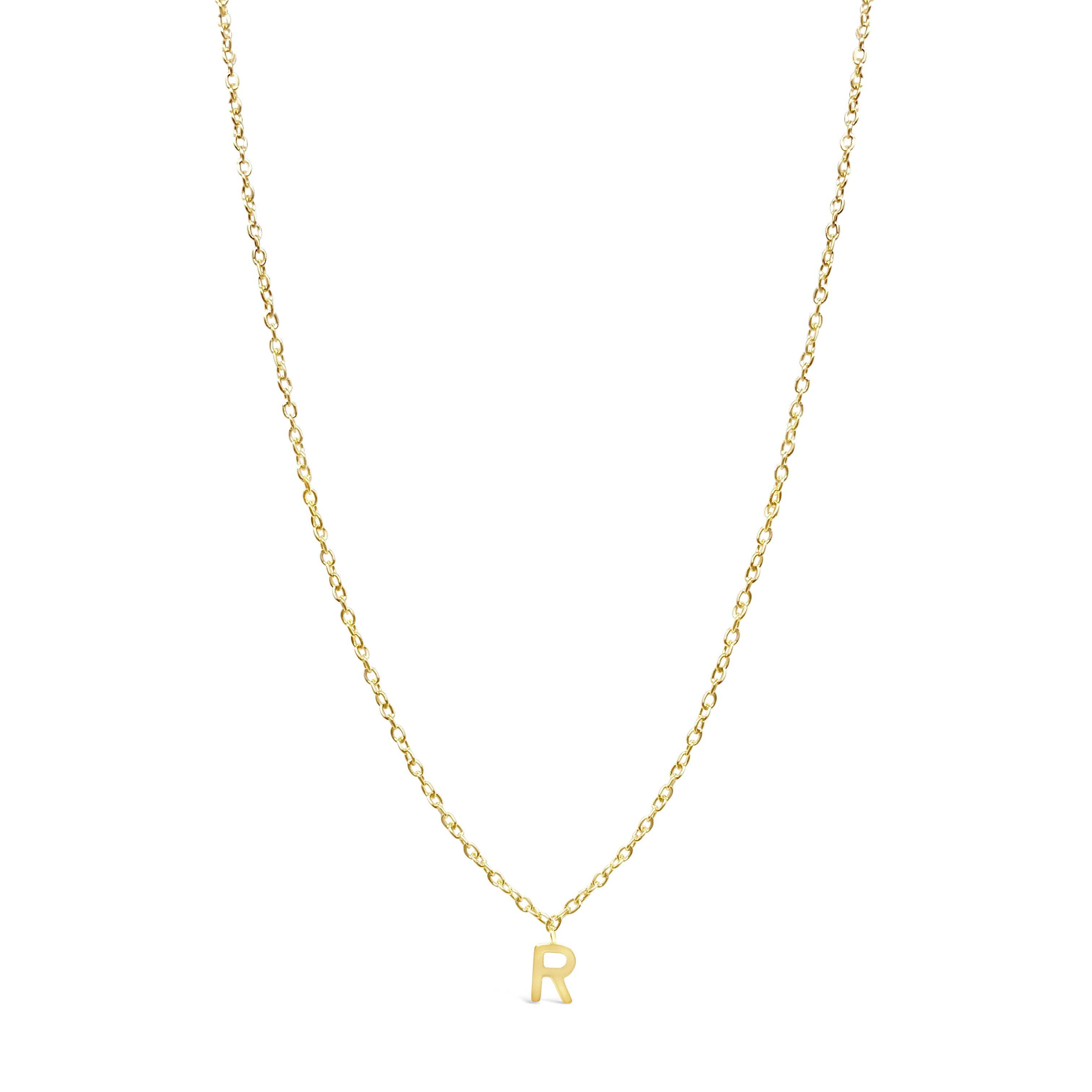 14K Gold Dangling Initial Necklace