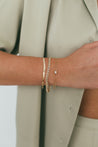 Detailed craftsmanship on Jessica Jewellery's puffy curb bracelet.