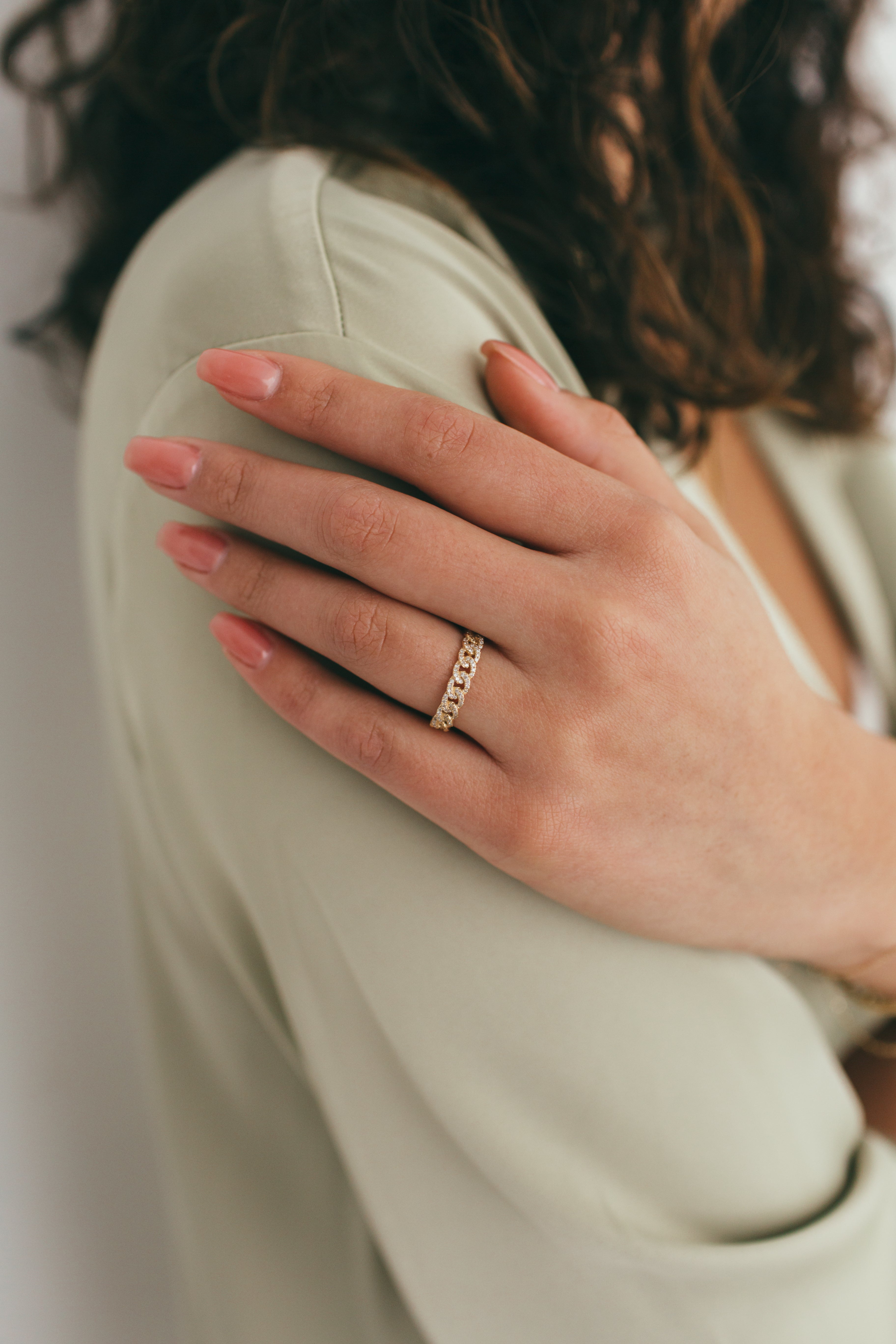 Diamond Curb Ring