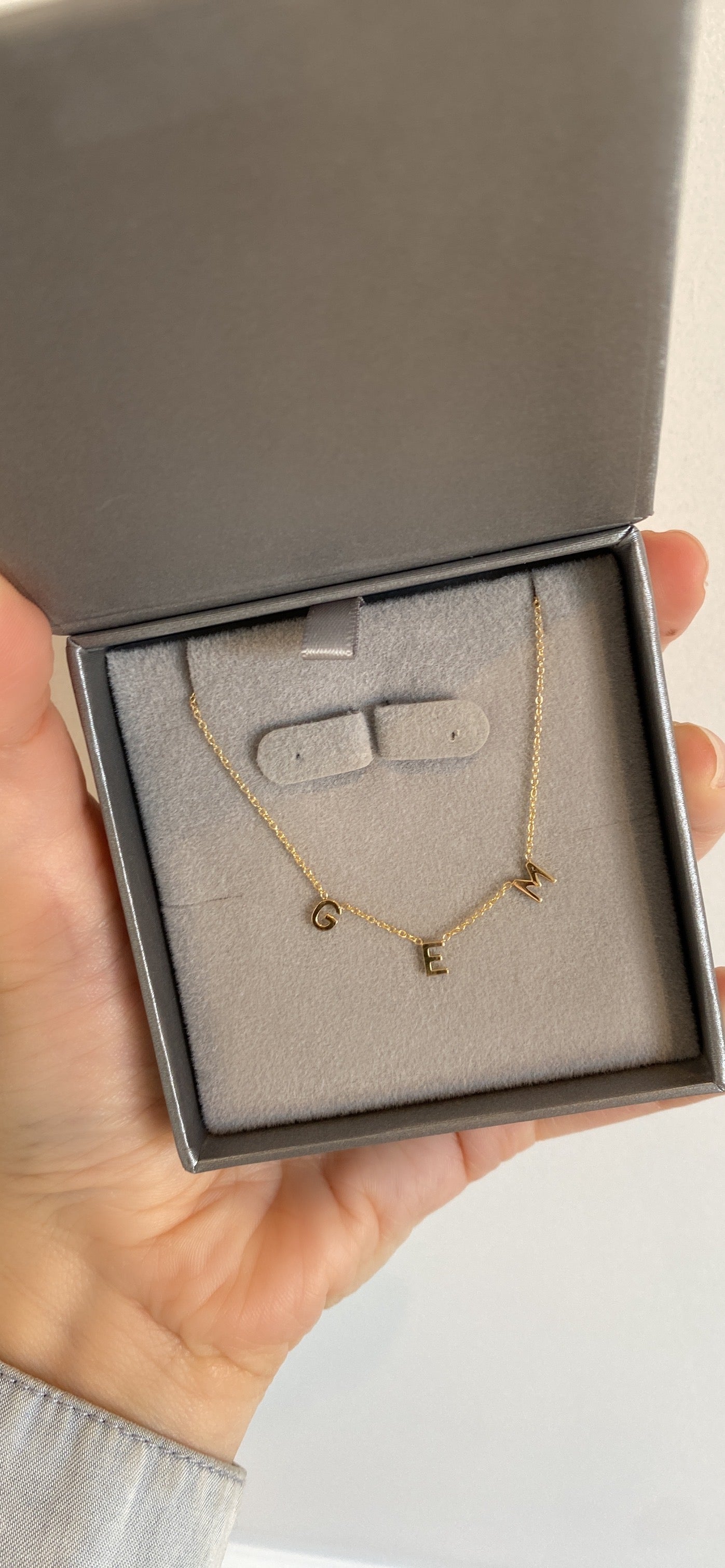14K Gold Centered Initial Necklace