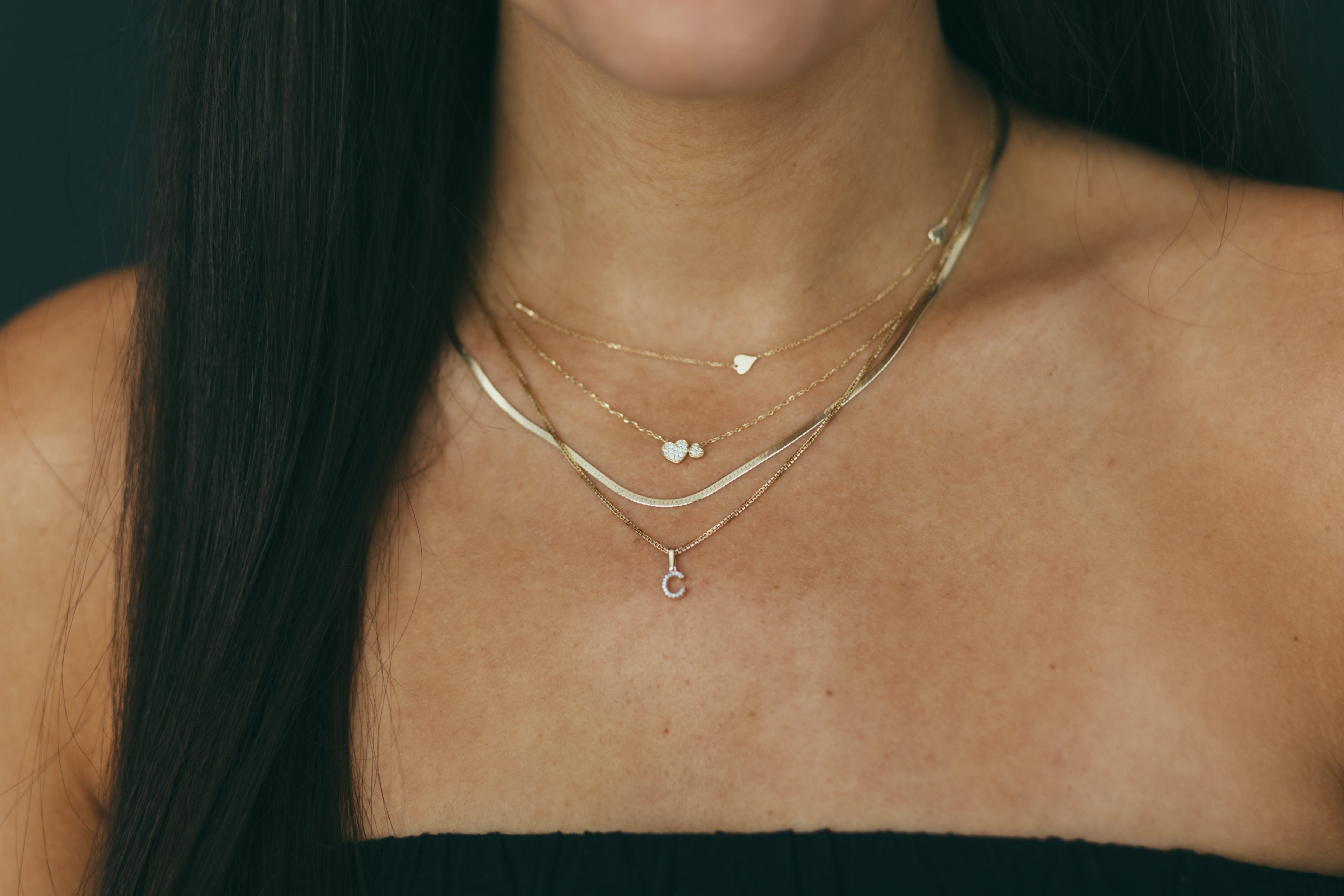 14K Gold Heart by the Yard Necklace