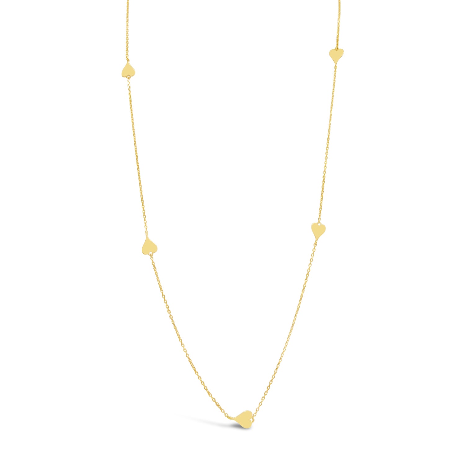 14K Gold Heart by the Yard Necklace