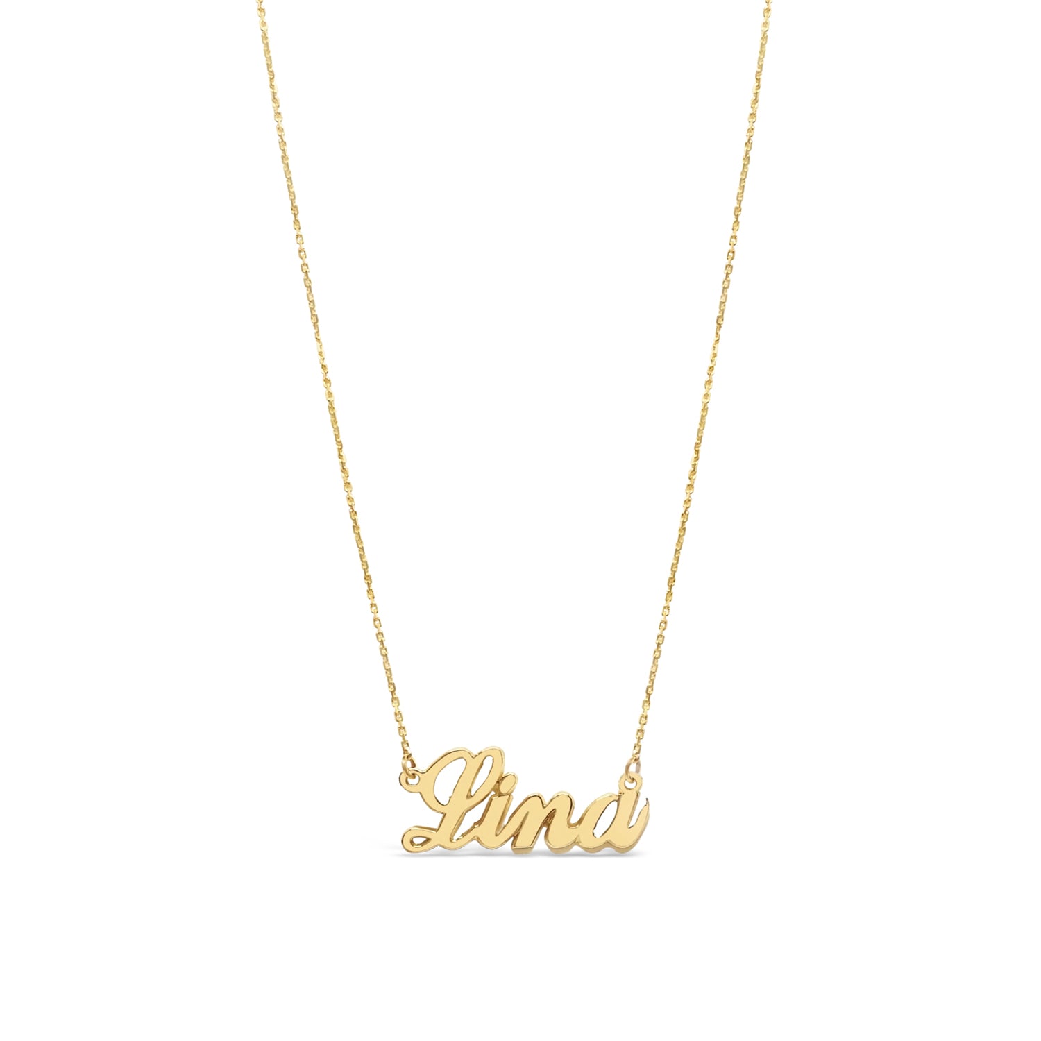 Name necklace gold on sale chain