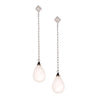 Jessica Jewellery pearl and diamond drop earrings. 
