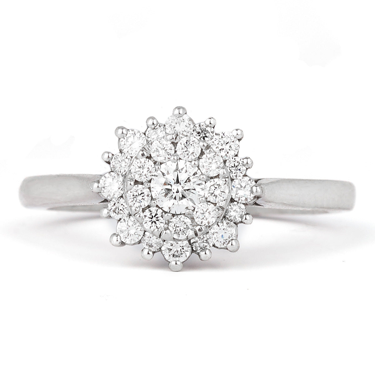 Vintage Flower Diamond Ring