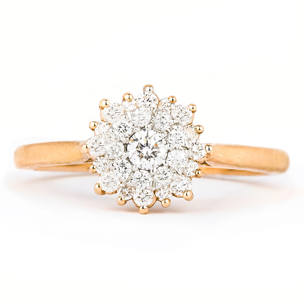 Vintage Flower Diamond Ring