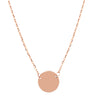 Jessica Jewellery rose gold mini disc necklace. 