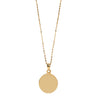 Jessica Jewellery gold disc necklace. 