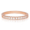 Jessica Jewellery rose gold pavé-set half diamond ring. 