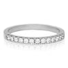 Jessica Jewellery white gold pavé-set half diamond ring. 