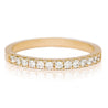 Jessica Jewellery yellow gold pavé-set half diamond ring. 