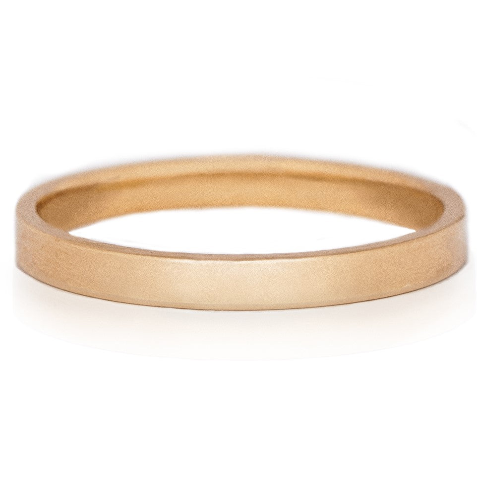 2mm Flat Gold Band