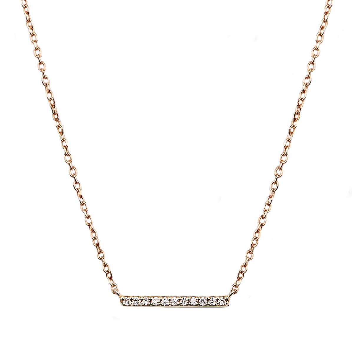 Mini Diamond Bar Necklace