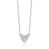 Mini Heart Diamond Cluster Necklace