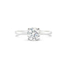 Solitaire Engagement Ring with Hidden Halo