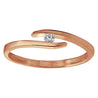 Jessica Jewellery rose gold floating diamond ring. 